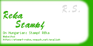 reka stampf business card