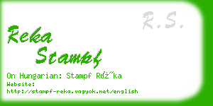 reka stampf business card